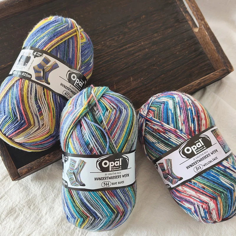 Opal Kollektion nach Hundertwasser Edition 4 75% wool, 25% polyamide/ Nylon socks knitting yarn 4