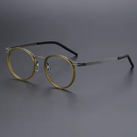 Новые датские брендовые ацетатные титановые оптические оправы для очков для мужчин и женщин, сверхлегкие круглые компьютерные оправы для очков, очки