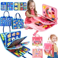 Toddler Busy Board Activity Baby Sensory Montessori Toys With Buckles Educational Travel Toys for Learning Fine Motor Skills