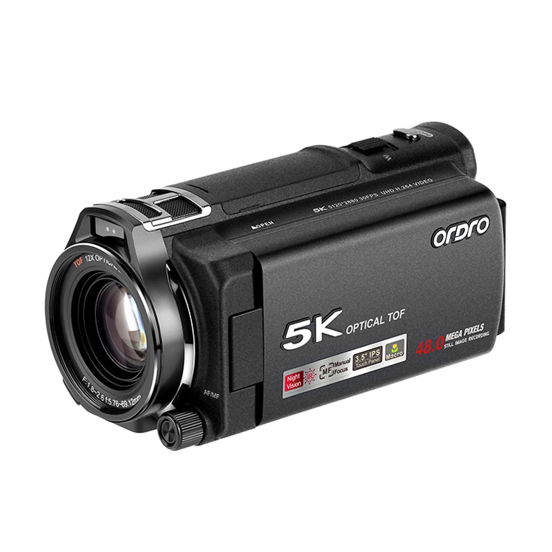 ORDRO XV80 Fotocamera per streaming live 4K Zoom ottico 12X Videocamera digitale Vlog Video Fotografia Camara - immagine 2