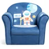 Kids Couch, Children's Sofa Armrest Chair with Pattern, Toddler Furniture w/Sturdy Wood Construction, Preschool 1