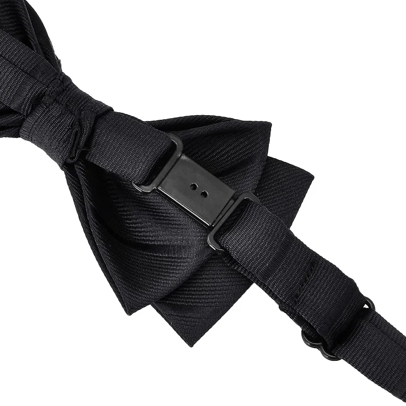 1-teilige Herren-Schleifen, reine Farbe, gestreift, doppelte Schleife, Bräutigam, Hochzeit, Trauzeugen, Modeaccessoires – Detail 4