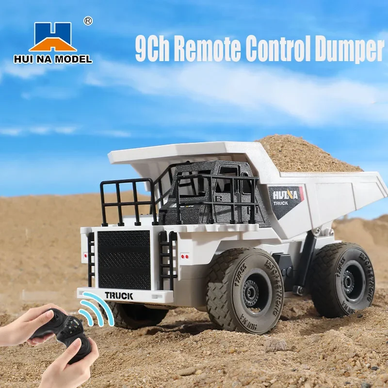 Huina Rc Dumper Excavator 1/24 Rc Truck 9Ch Remote Control Engineering Cars Trucks Crawler Truck Construction Toys for Boys Gift 2
