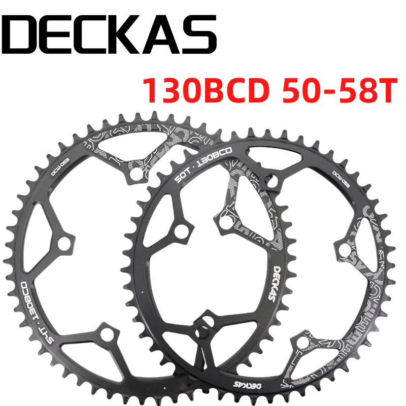 

Звездочка DECKAS 130 BCD круглая 5700 6700 46/48/50/52/54/ 56T/58T, Звездочка для шоссейного велосипеда для SRAM, для Shimano, красная