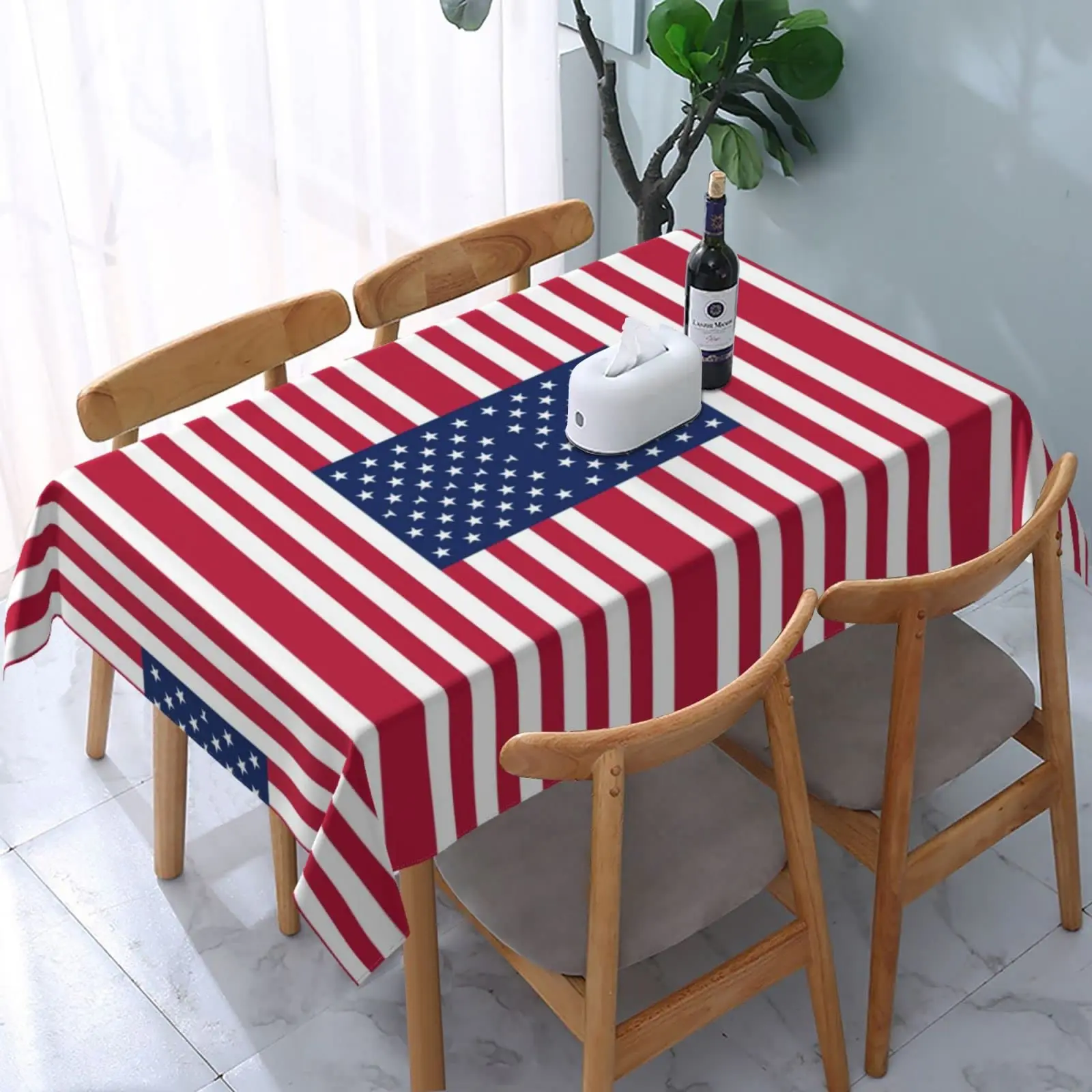 

Rectangular table waterproof table cloth Picnic table cloth 54 x 72 inch washable camping table cloth polyester