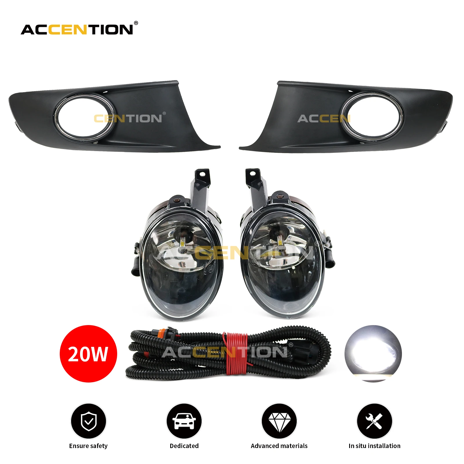 LEDCarFogLampBulbsForVWTouranMK2Facelift2011201220132014