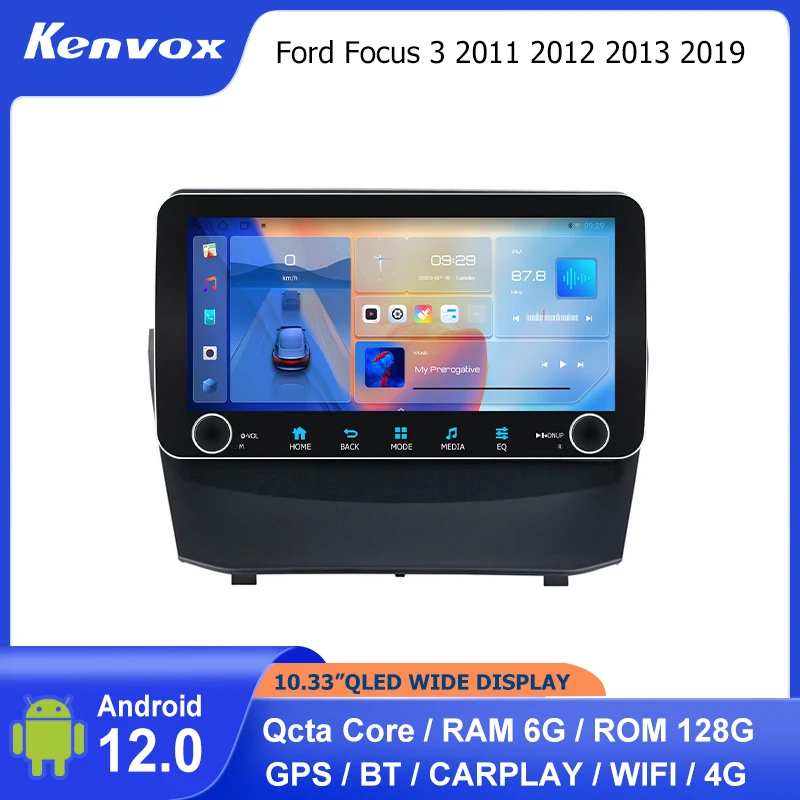 10.33 "Wide Qled2 Din Autoradio Android Per Ford Focus 3 2011 2012 2013 2019 Multimedia Navigazione Gps Autoradio Video Head Unit
