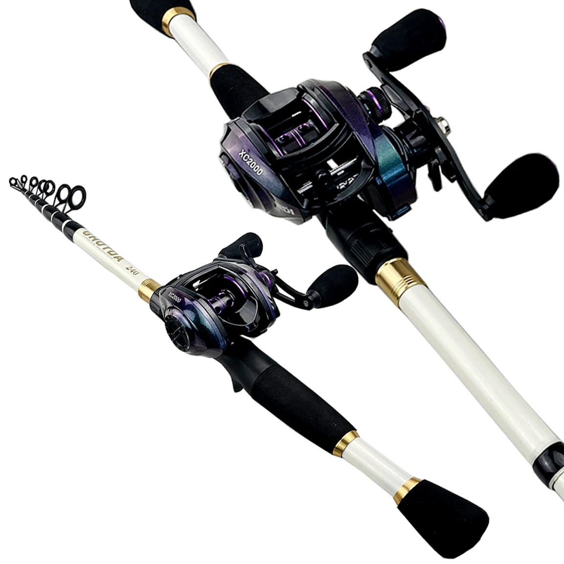 Ghotda Fishing Rod and Reel Combo Set 1Gear Ratio: 8.1:1 High Speed Baitcasting  Reel Ultralight Spinning Casting Rod Set1.6-2.4m - AliExpress