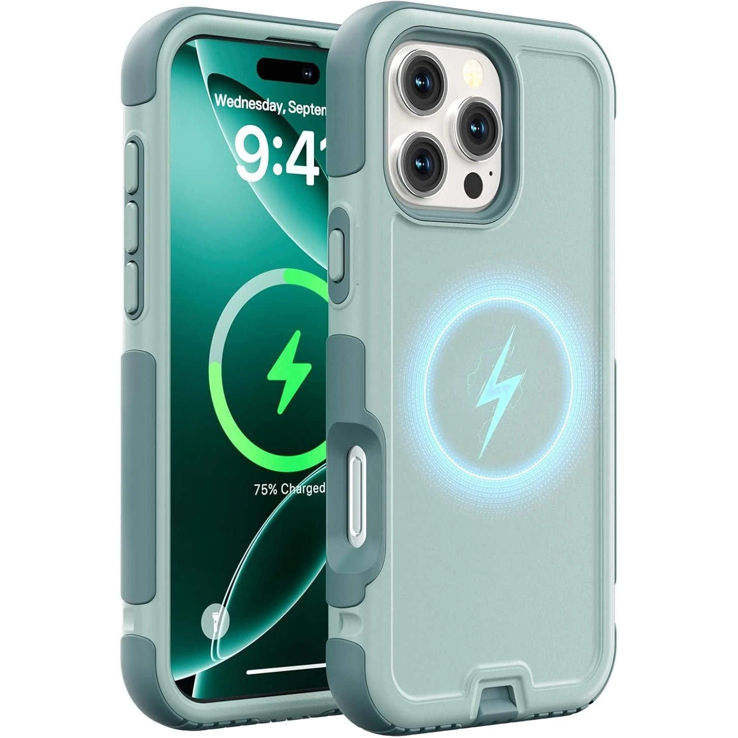 Rugged Heavy Duty Military Grade Armor Phone Case with MagSafe Shockproof Protection