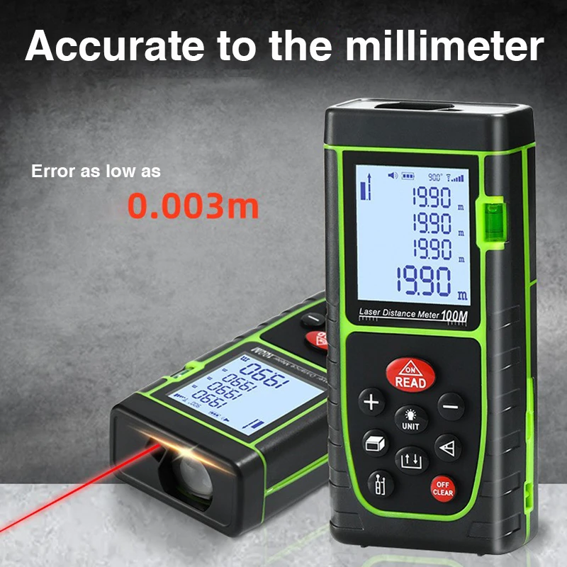Tuzk Laser Distance Meter Electronic Roulette Laser Digital Tape Rangefinder Trena Metro Laser