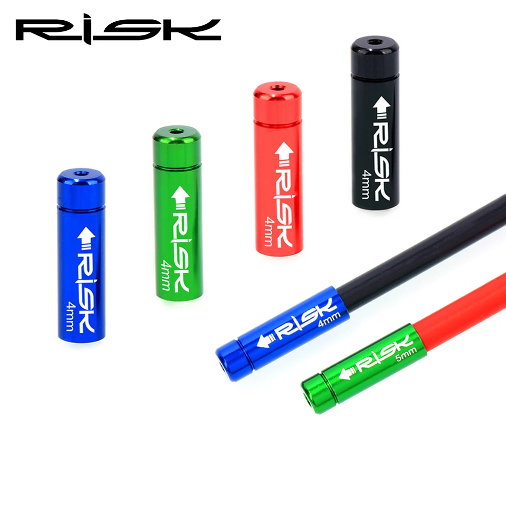 10pcs Aluminum Alloy Bike Cable End Caps 5mm Brake Wire Core Cap 4mm Shift Line Tube Sleeve Cover Bicycle Cable Dust Cover