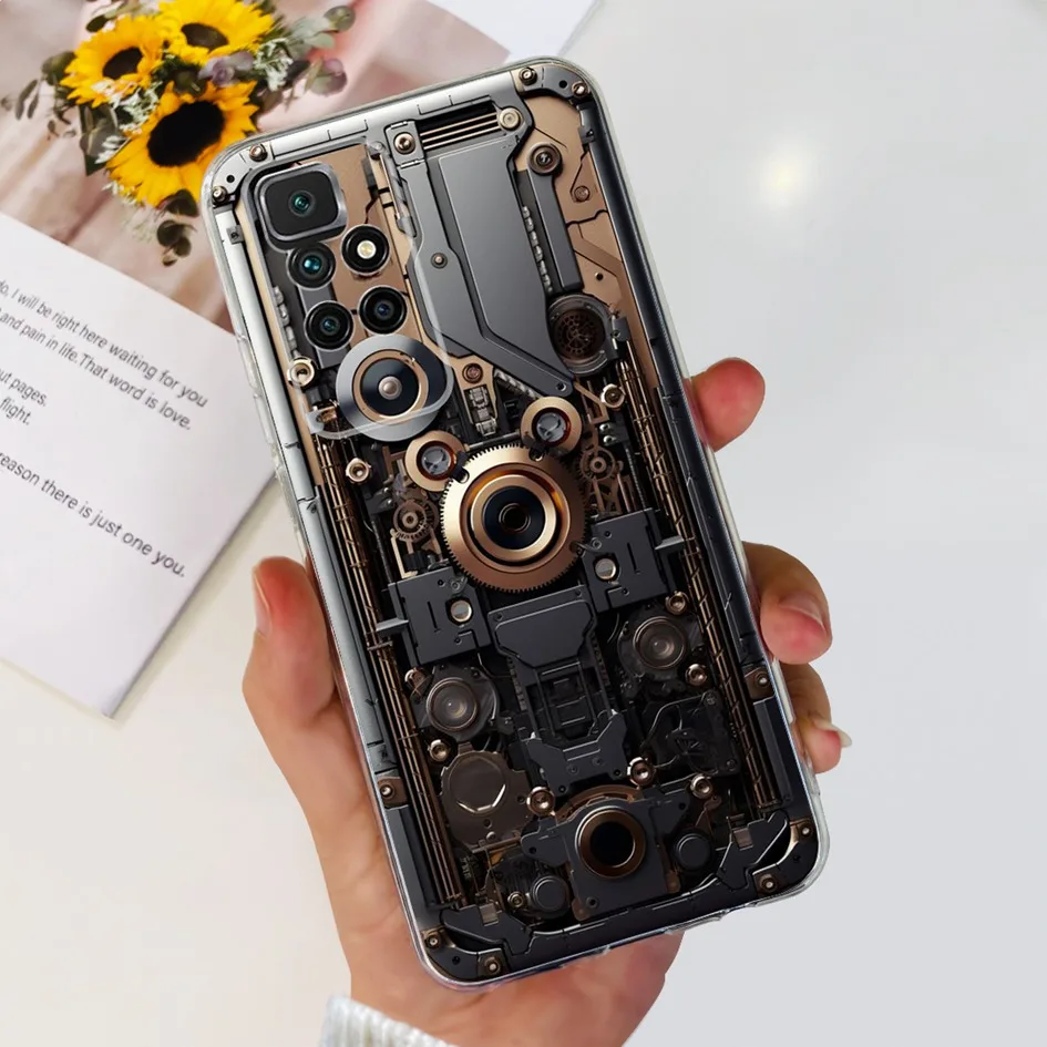 Butterfly Clear Silicone Soft TPU Protective Case for Xiaomi Redmi 10 and Prime 2022