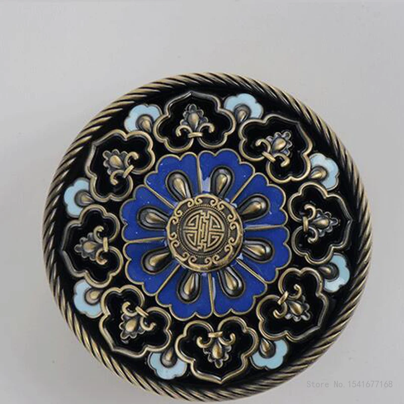 Retro Metal Ruyi Colorful Lotus Shape Three legged Incense Burner, Indoor Aroma Rack, Tea Living Room Decor, Home Fragrance, 1Pc