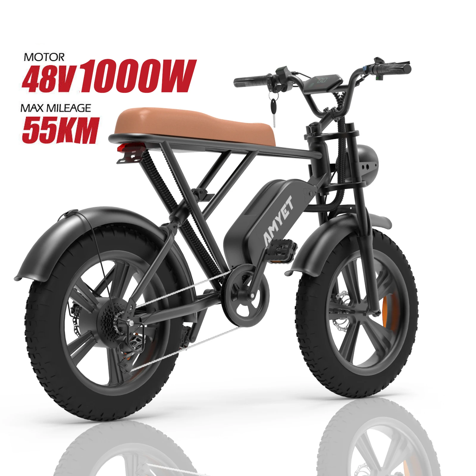 

2023 New Style Fashion Electric City Bike 20inch 1000w Electric Bicycle Adults 48v 30-50km/h Electric Fat Tire Bike