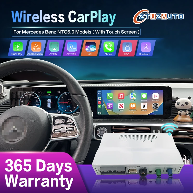 

2024 Wireless CarPlay Android Auto For Mercedes Benz A B C E CLS CLA GLA GLB Class NTG6.0 2018-2022 With Mirror Link Airplay
