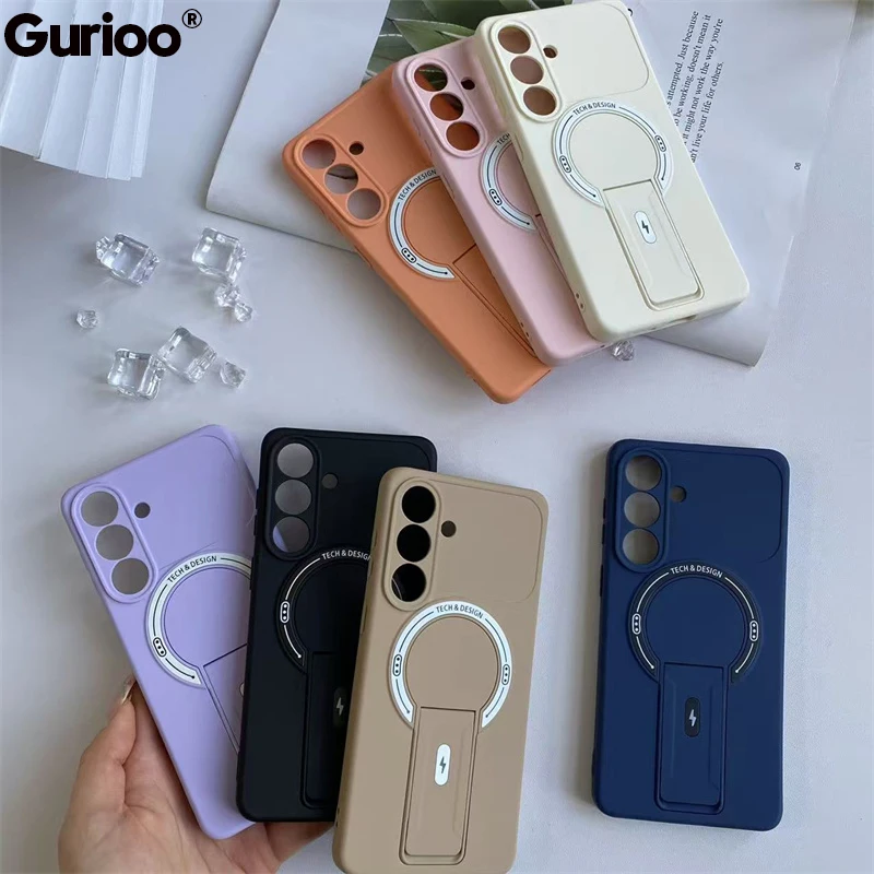 Magnetic Stand Phone Case with Rugged Protection and Sleek Design