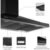 SNDOAS Black Range Hood 36 inches,Stainless Steel Wall Mount Range Hood Black,Kitchen Hood Vent with Ducted/Ductless Convertible 3