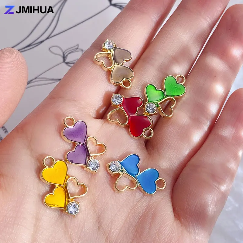 

15pcs Crystal Heart Charms Pendant Jewelry Making Supplies Accessories For DIY Handmade Earrings Necklaces Bracelets Gift