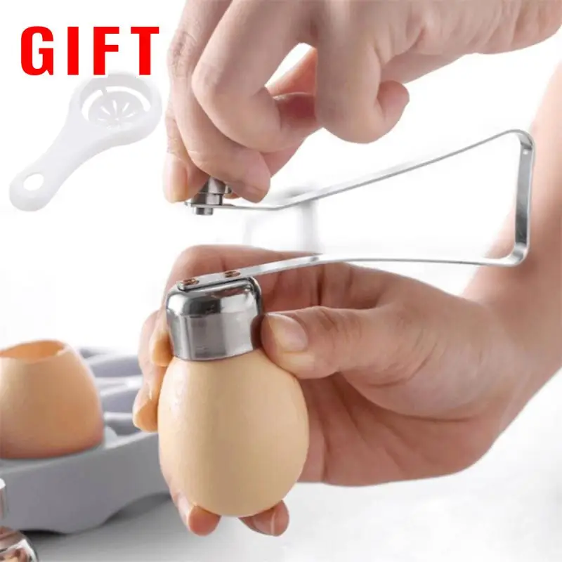 304 Stainless Steel Egg Scissors Eggshell Opener Double Head Metal Boiled Egg Creative Gadgets Kitchen Cooking Accessories Tools egg shell opener egg opener egg shell scissors