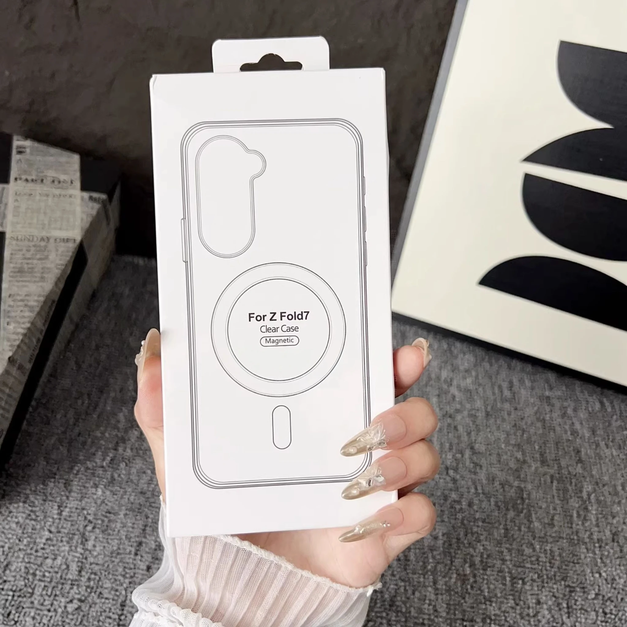 Transparent Magnetic Phone Case with Airbag Protection and Wireless Charging Compatibility