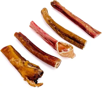 Bully Sticks for Dogs, Thick 4-6 Inch, Varied Shapes, 100 Count Bulk Pack - All Natural Dog Treats, 6