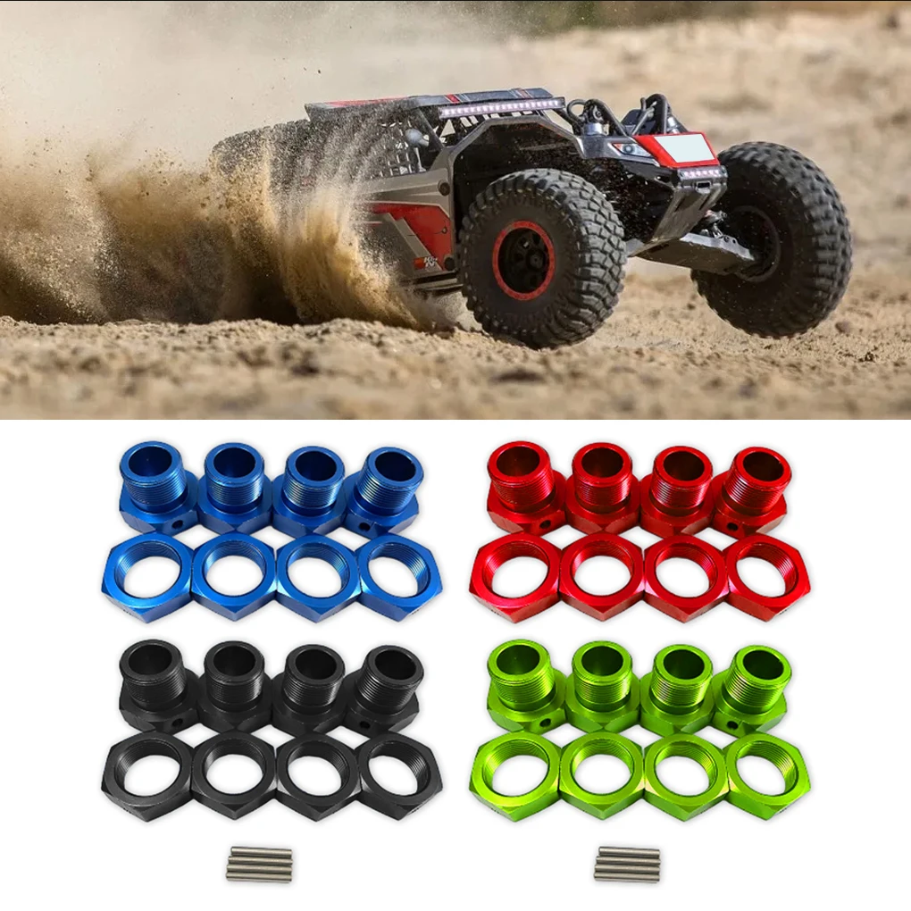 Adaptateur Hexagonal De Roue, 4Pcs Métal 7mm à 12mm Adaptateur Moyeu Hexagonal De Roue Pièce De Rechange Pour RC Voiture