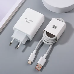 Infinix 45W Super Fast Charging EU Power Adapter with 6A USB - C Cable - EU Add Cable