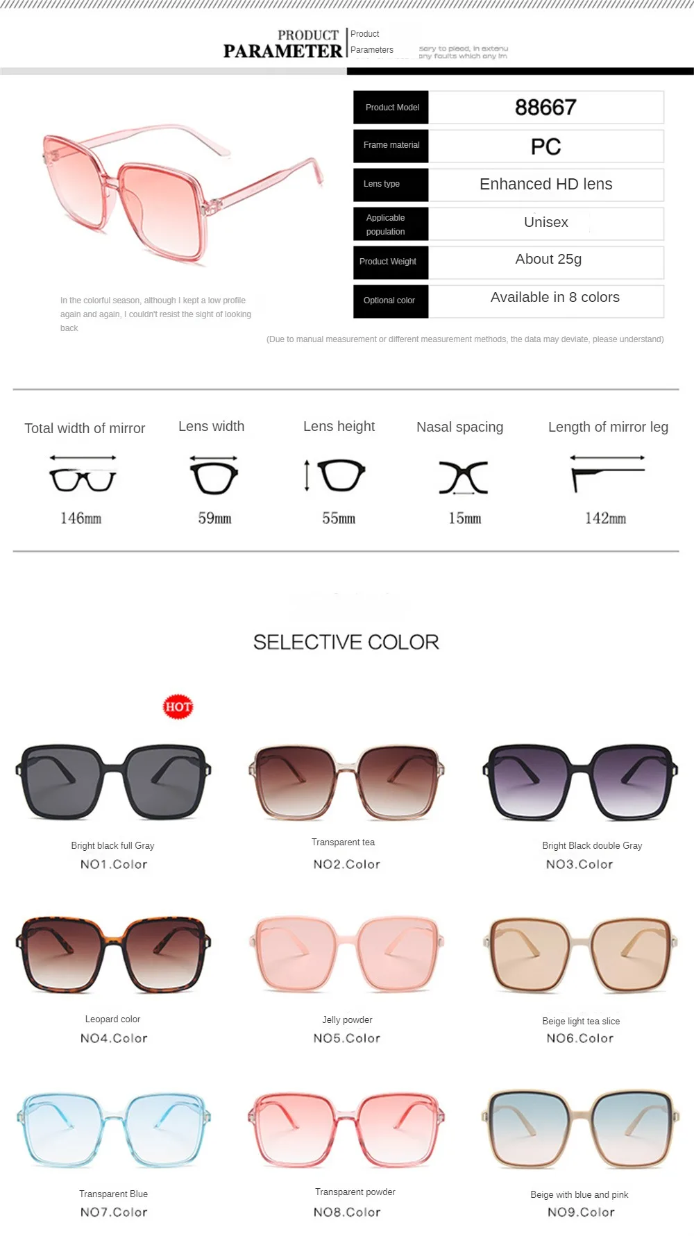 Square Sungl Woman Retro Vintage Gradient Sun Gl Female Clear Lens Travel Shades Camping Hiking Eyewear Sun_voghion.com