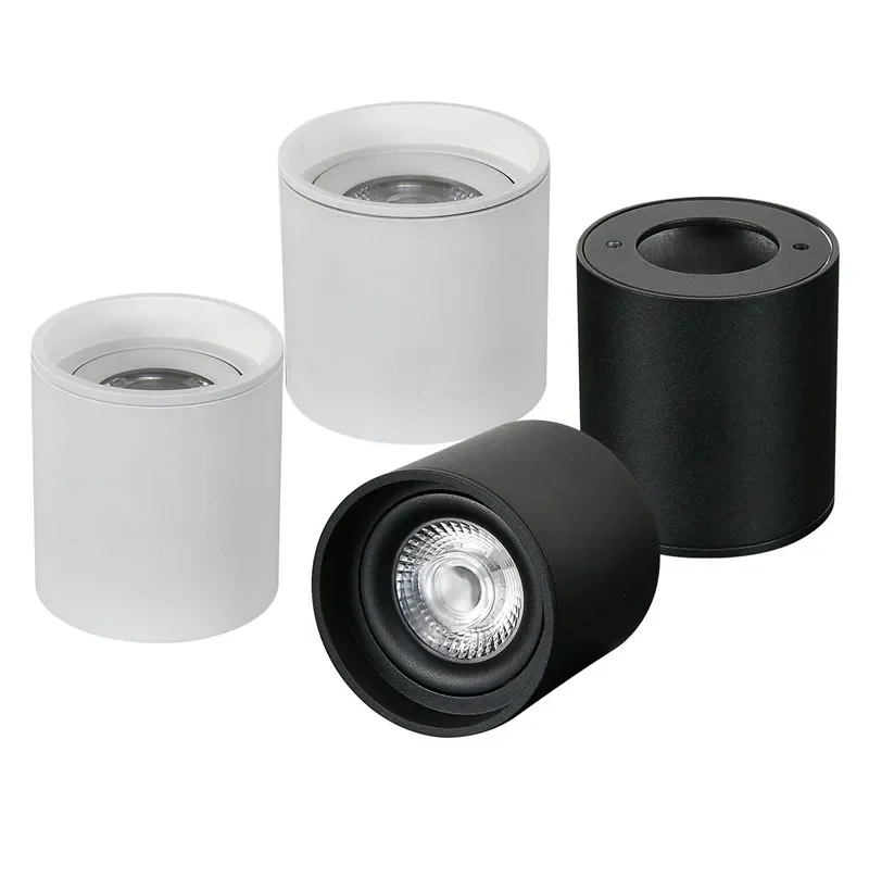 Adjustable Spot Light Rotating LED Downlight COB Surface Mounted 9-24W AC90-260V Indoor lighting