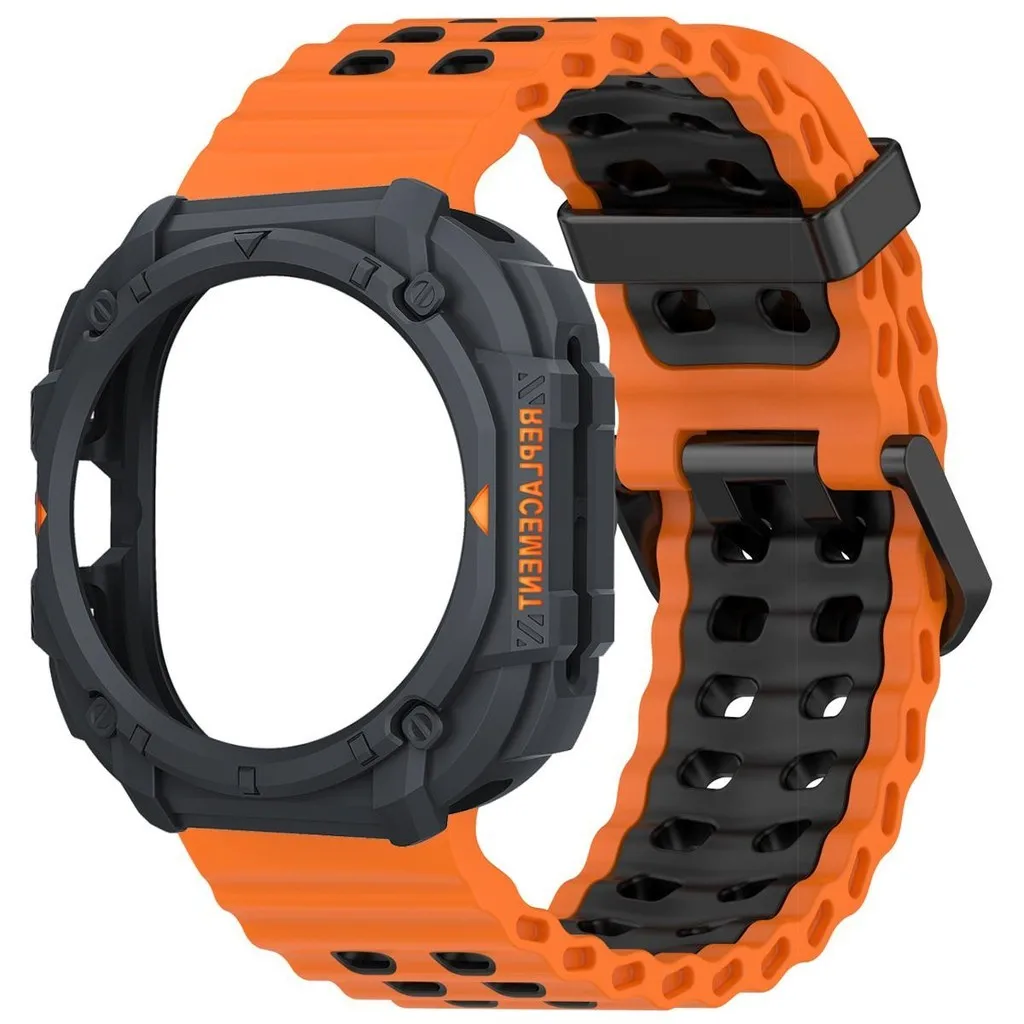 Premium Silicone Sport Band & Protective Case for 47mm Smartwatch - Durable Strap & Bracelet Cover