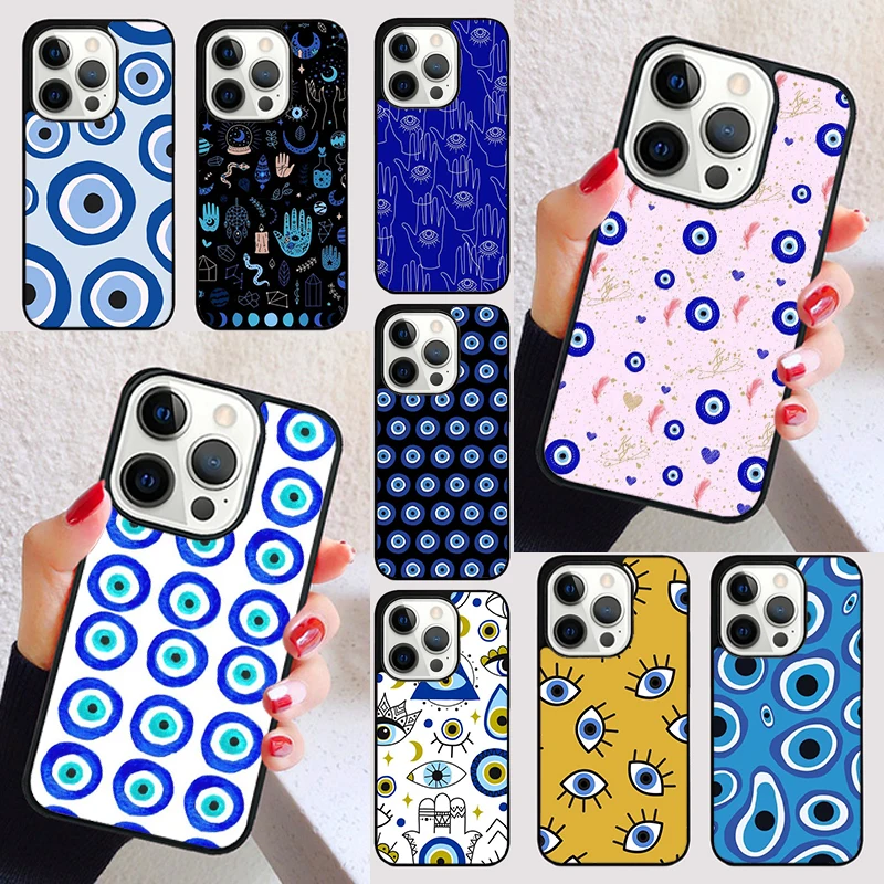 Cover Blue Evil Eye Per Iphone 15 13 12 11 14 Pro Max Mini X Xr Xs Max Se 2020 7 8 15 Plus Custodia Per Telefono