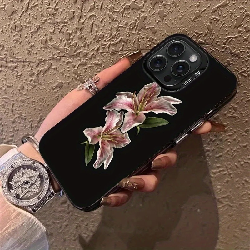 Elegant Lily Flower Design Phone Case Cover