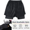 Men's Gym Shorts Double Layer Performance Shorts 2 in 1 Compression Stretchy Sports Shorts Quick Dry Fitness Workout Summer 5
