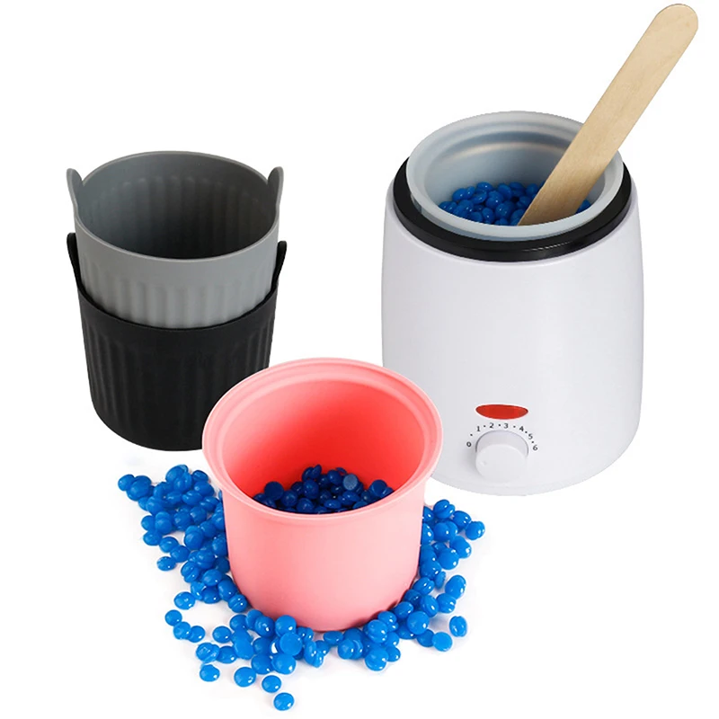 Wax Warmer Heat-resisting Replacement Silicone Bowls Hair Removal Wax With Stirring Stick Non-Stick Pan Hair Removal Beauty 2