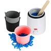 Wax Warmer Heat-resisting Replacement Silicone Bowls Hair Removal Wax With Stirring Stick Non-Stick Pan Hair Removal Beauty 2