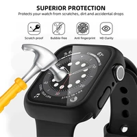 Verre trempé + couvercle pour Apple Watch série 42mm 46mm PC pare-chocs étui de protection d'écran iWatch série 11/10/9/8/7/6/5/4/3 Ultra SE 2