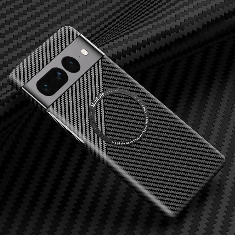 Carbon Fiber Wireless Charging Case - Fashion Cover with Anti-Knock Protection
