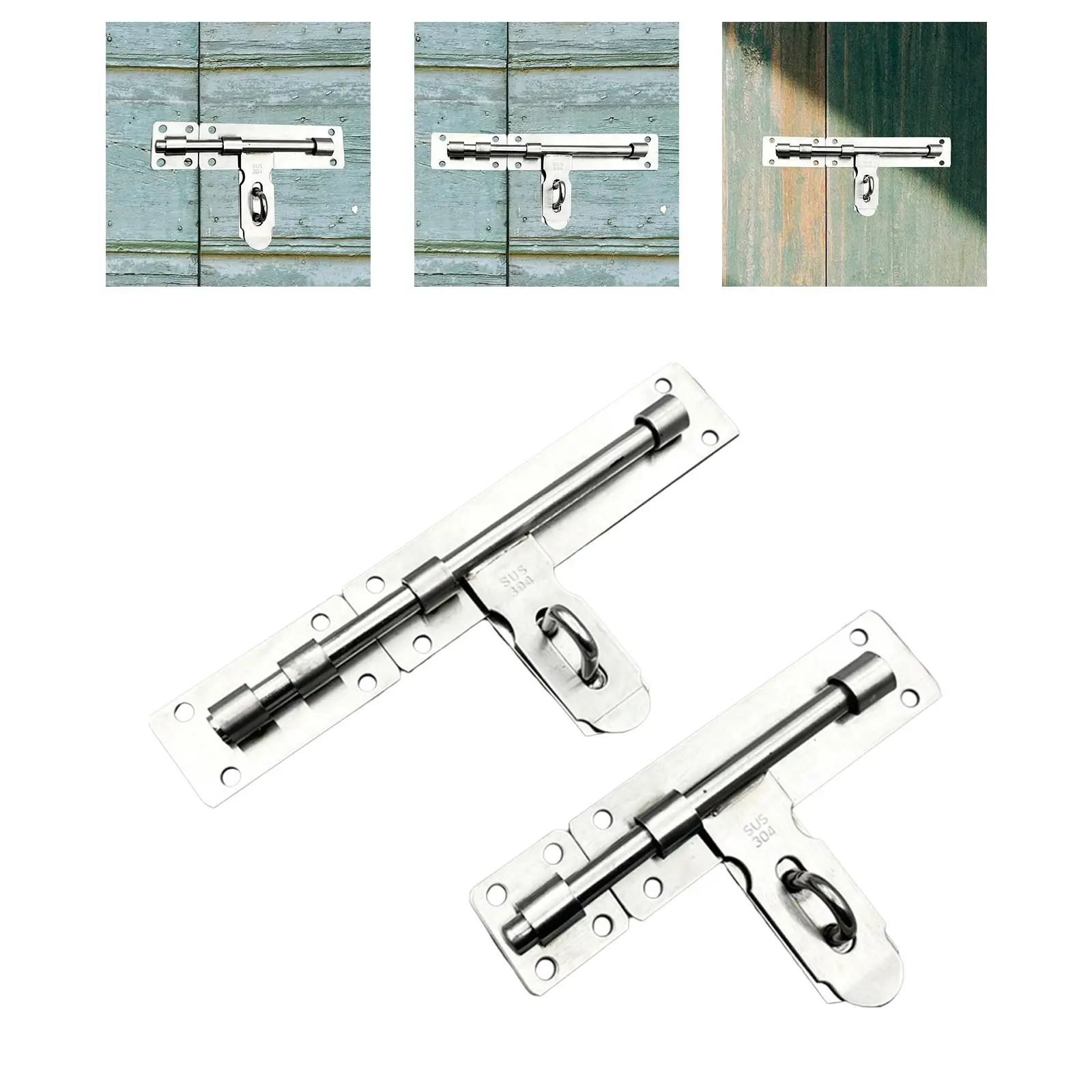 4x Door Security Bolt Latch Barrel Bolt Latch for Bathroom Home Living Room