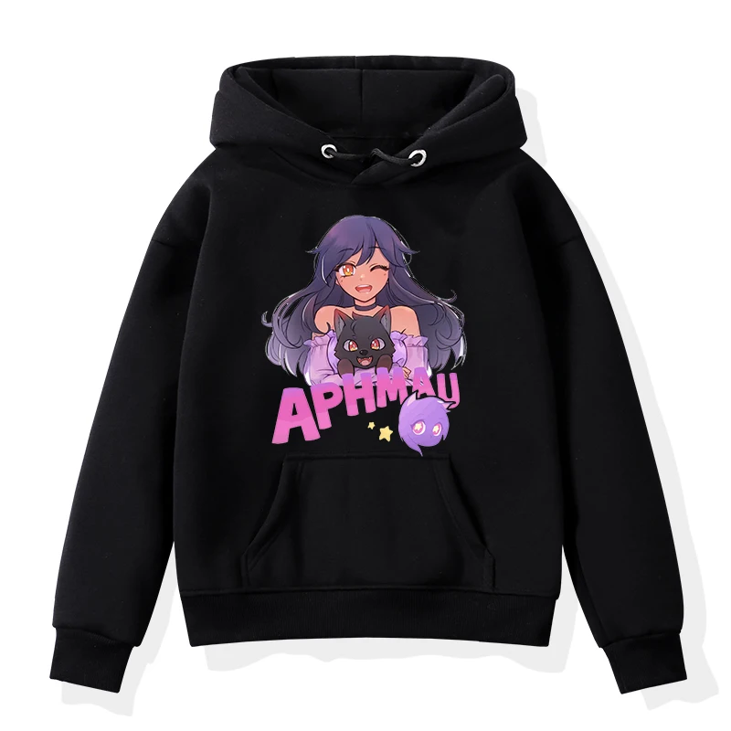 

Children Aphmau Hoodie Girls Cute Sweatshirts Tops Kids Cartoon Pullover Boys Harajuku Hoody Autumn Thin Fleece Outwear Sudadera