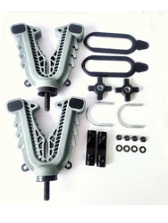 Durable Off - Road Vehicle Gun Rack with Protective Rubber Coating (Gray)