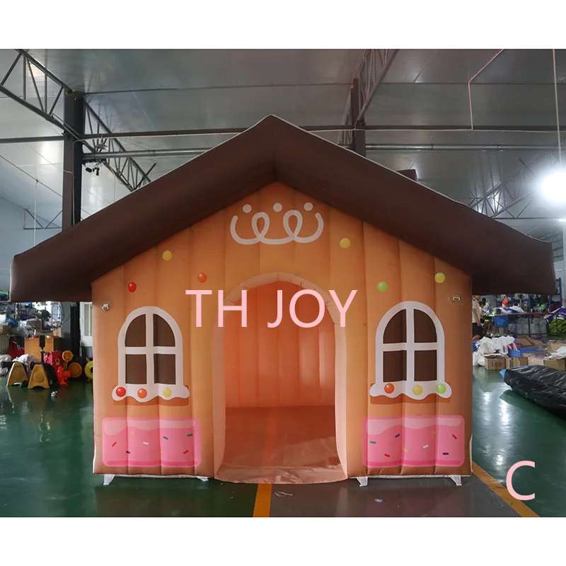 

Free shipment!2023 newest inflatable Christmas house,inflatable santa grotto, customized inflatable santa tent for Christmas