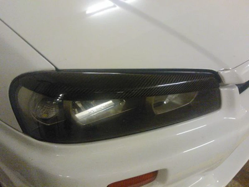 

Fit For Nissan Carbon Fiber 99-04 Skyline R34 GTS GTT GTR Trims Headlights Eyebrows Eyelids