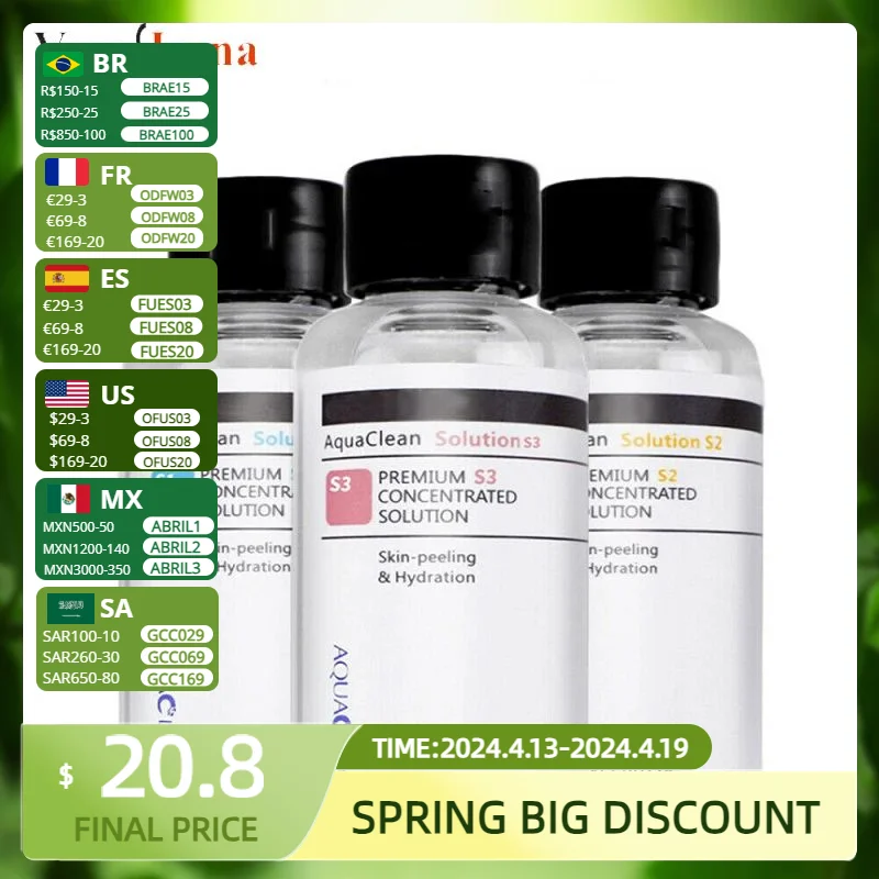 3Pcs Liquid Cleansing Wrinkle Remove Facial Care Serum Concentrated Peeling Solution