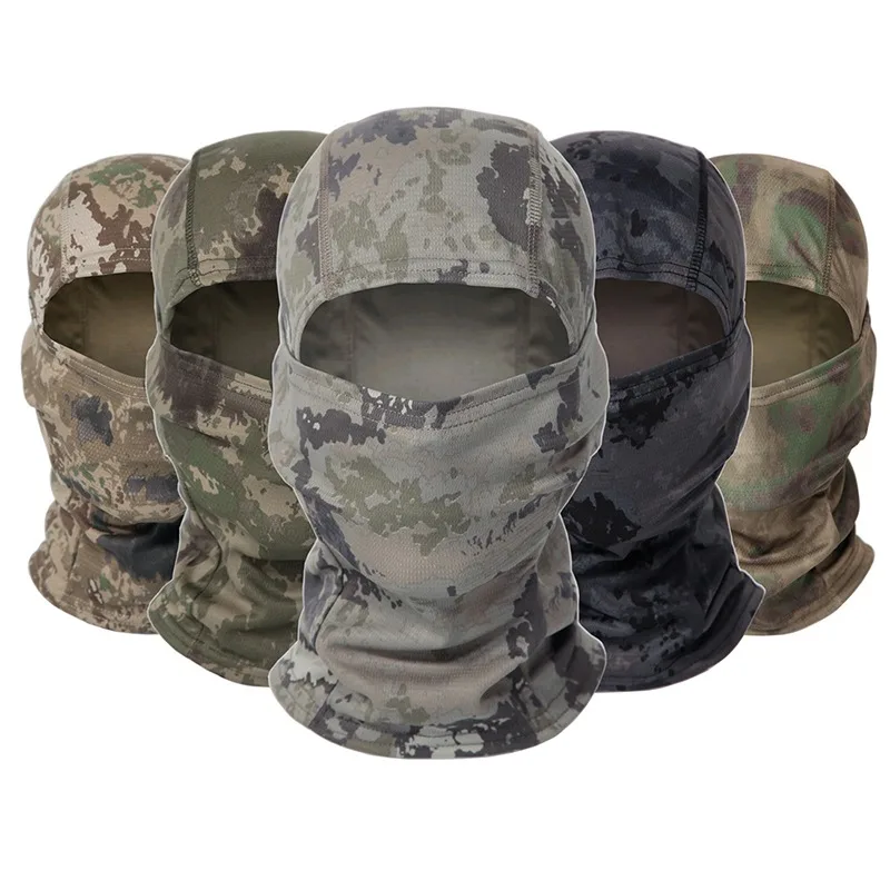 Kuum müük täisnäoga taktikaline kamuflaaž Balaclava mask suusatamine jalgrattasõit jahindus sall mitmekammiline müts meeste peakate_voghion.com