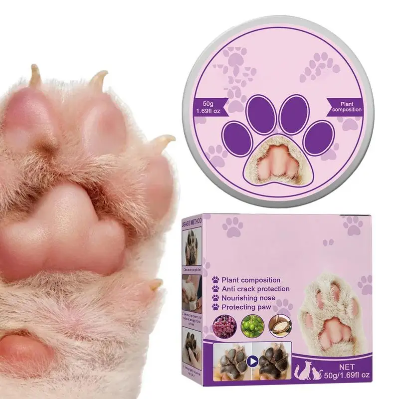 

50ml Dog Paw Balm No-Wash Cleaning Body Part Deodorant Wipes Natural Plant Dog Foot Balm Cat Healthcare Supplies Dog Accessories