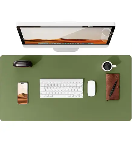 Large Mouse Pad,Office Desk Mat, Leather Desk Pad Protector, Non-Slip PU Leather Desk Blotter, Laptop Desk Pad - Image 35