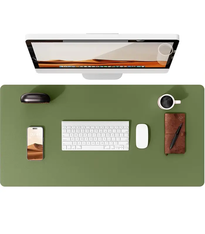 Large Mouse Pad,Office Desk Mat, Leather Desk Pad Protector, Non-Slip PU Leather Desk Blotter, Laptop Desk Pad - Image 35