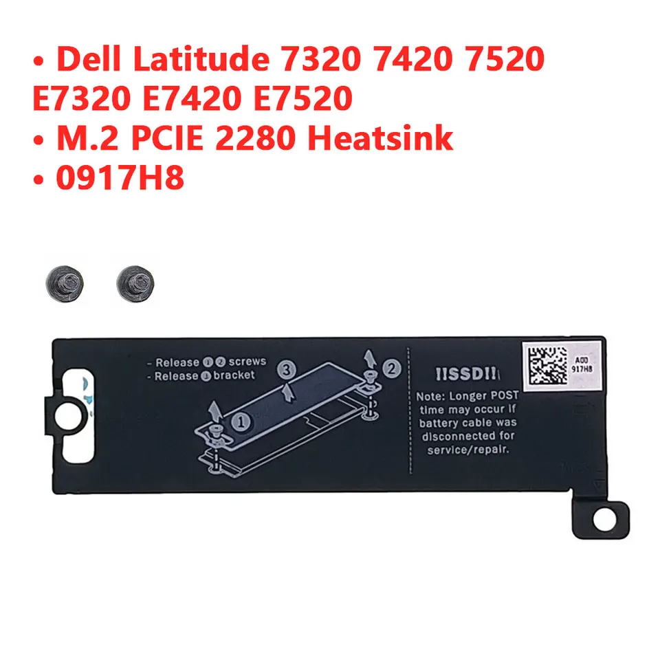 Support SSD Dissipateur Dell Latitude 7440 - Caddy Cover Shield 032H0K, Occasion