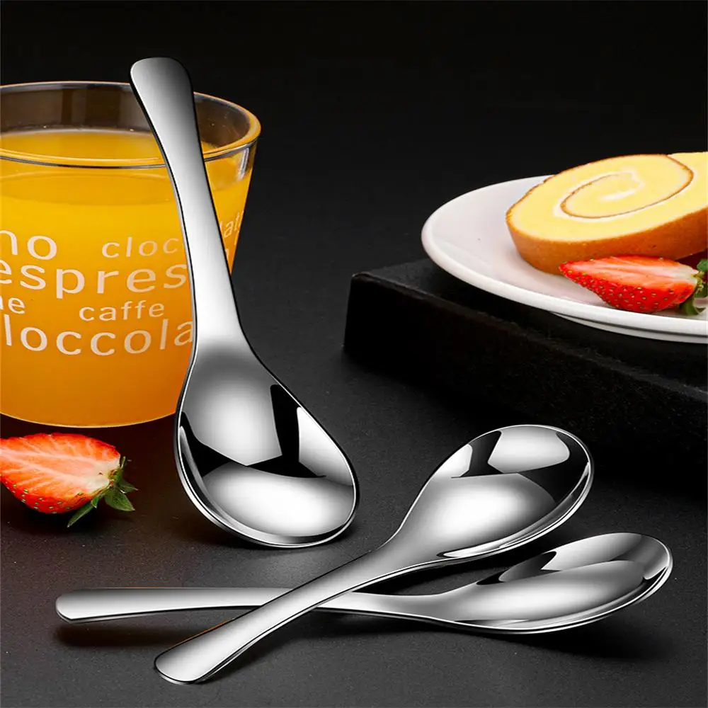 5pcs 304 Stainless Steel Spoon Household Creative Tablespoon Soup Small Children Dinner stainless steel spoon