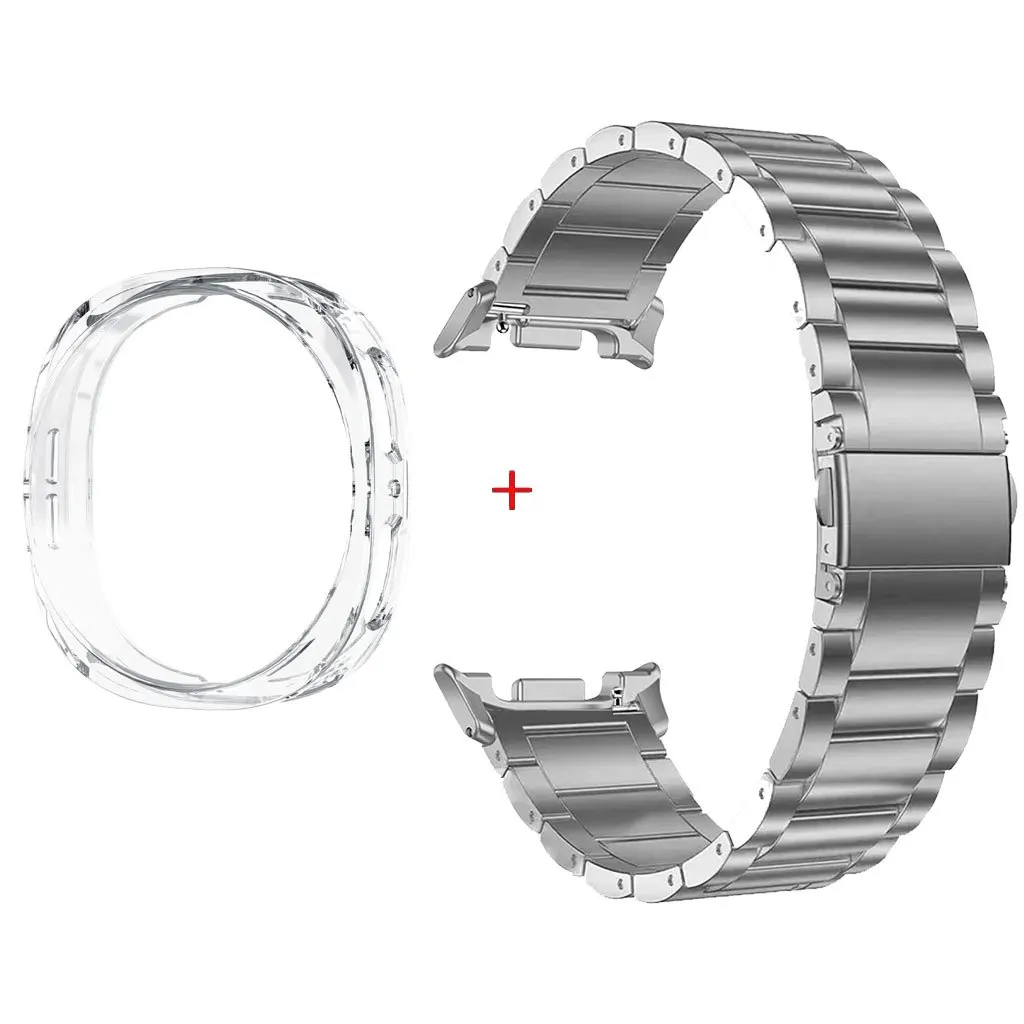 Luxury Stainless Steel Metal Strap with Full Coverage Case - Premium Bracelet Accessory